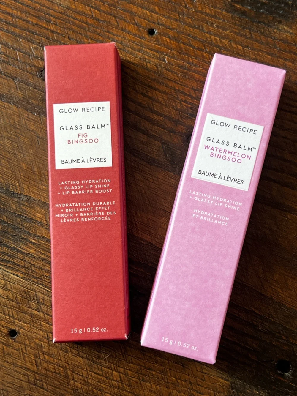 NWT - Glow Recipe - Glass Balm Lip Balm - Fig Bingsoo & Watermelon Bingsoo